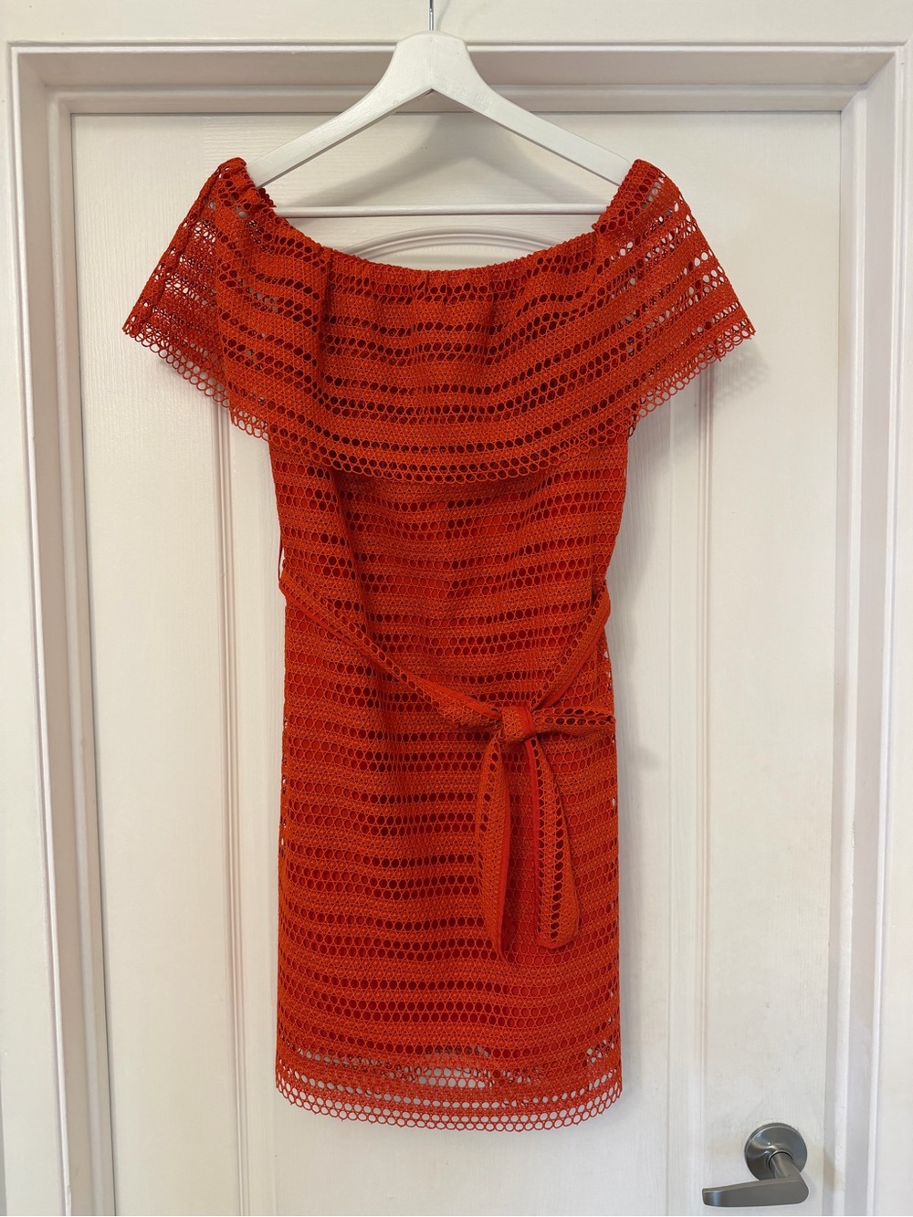 Witchery Bright Orange Crochet boho dress